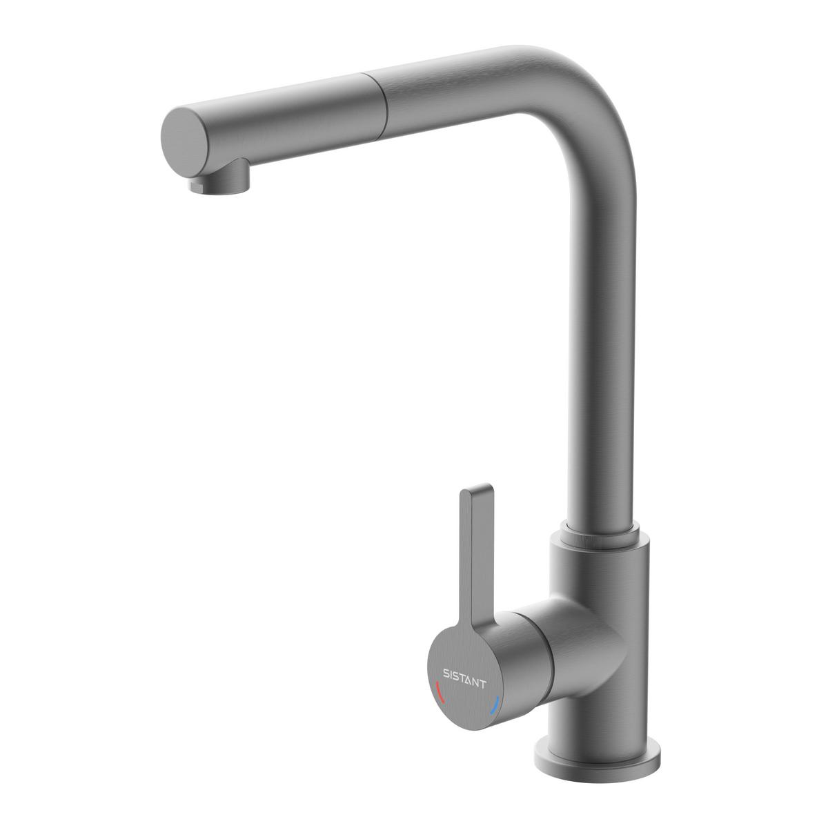 Küchenarmatur Sistant Oslo Graphitfarben - Graphitfarben, Basics, Metall (32,5cm) - Sistant