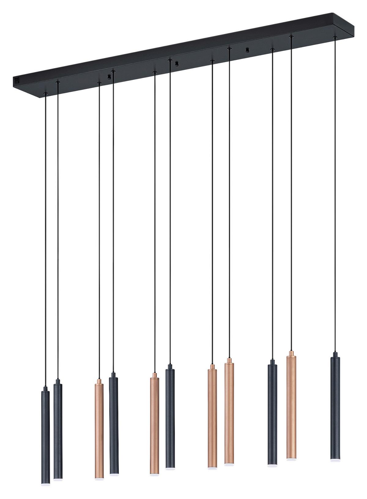 LAMPA WISZĄCA LED CALINA MR32161132 - czarny/biały, Design, tworzywo sztuczne/metal (115/15/150cm) - Musterring