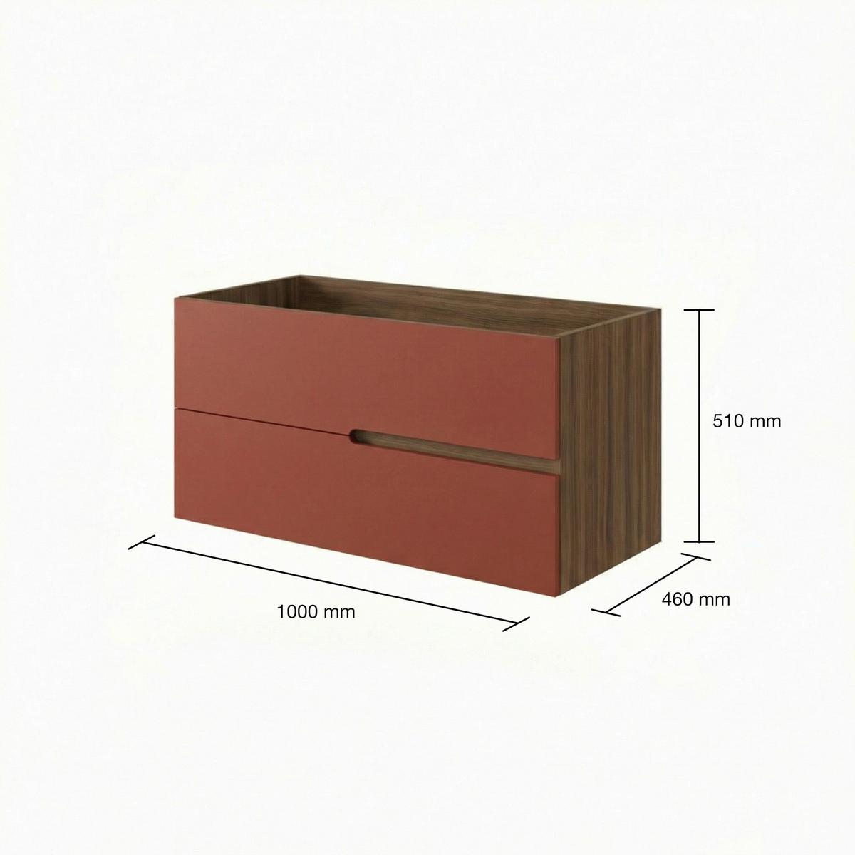 Element Ispod Umivaonika Eva - boje oraha/antracit, Moderno, drvni materijal (100/51/46cm)