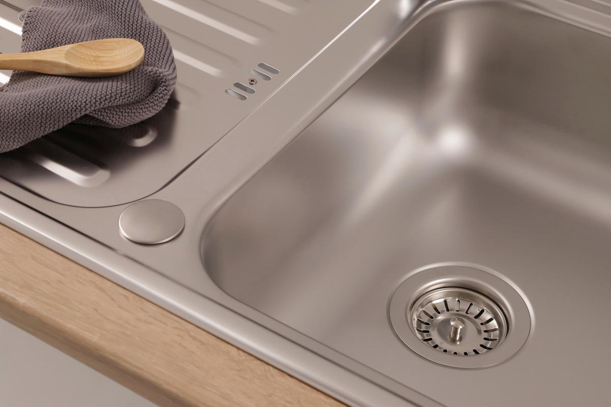 Pomivalno Korito Respekta, 86x50cm - barve nerjavečega jekla, Basics, kovina (86/17,5/50cm) - Respekta