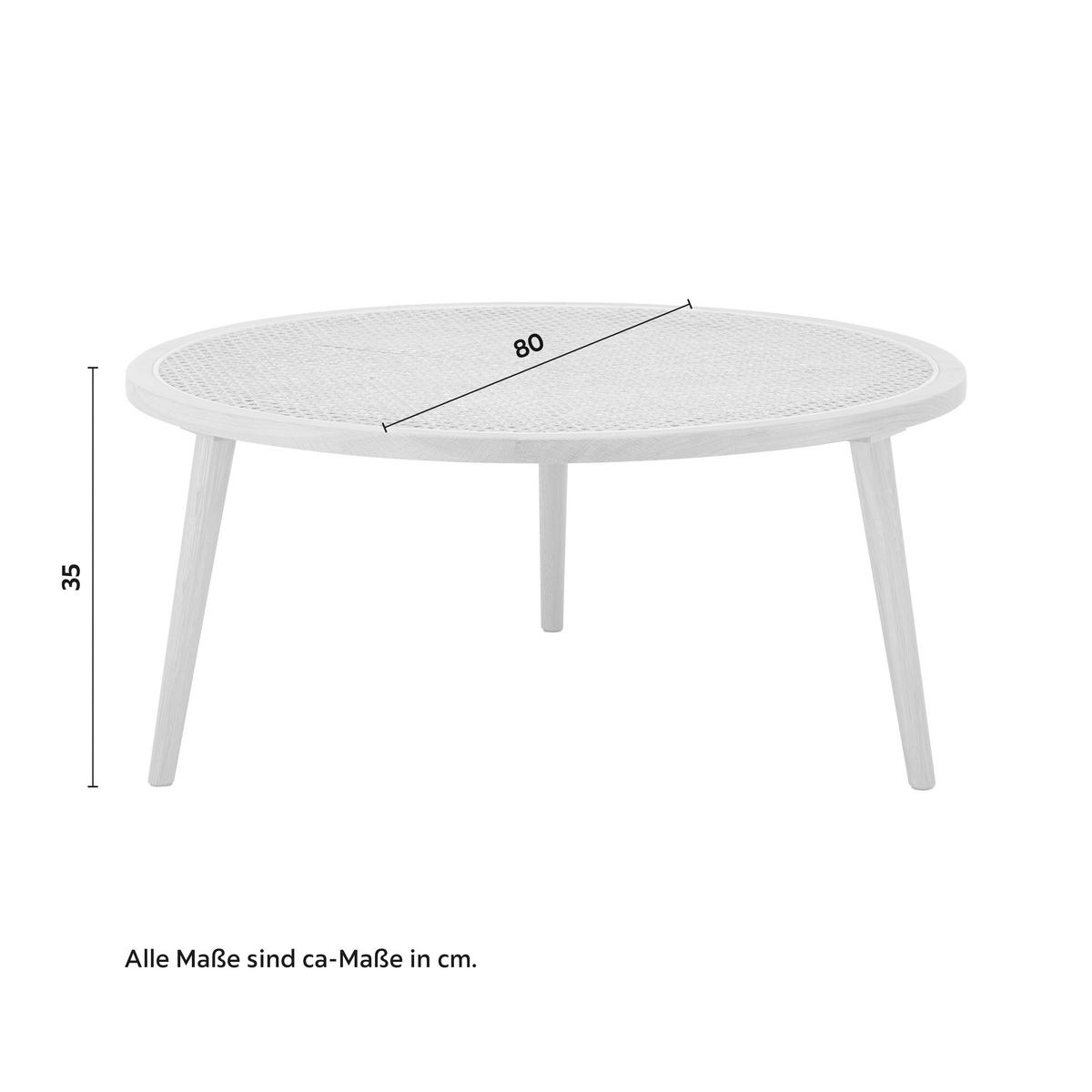 Couchtisch Douna Naturfarben Eiche Rund - Naturfarben, MODERN, Holz (80/80/35cm) - Bessagi Home
