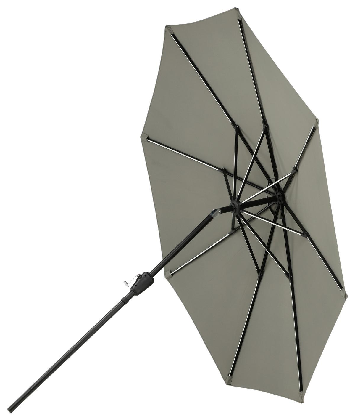 SONNENSCHIRM SABAL - Schwarz/Grau, KONVENTIONELL (270/241/270cm) - Gardenson