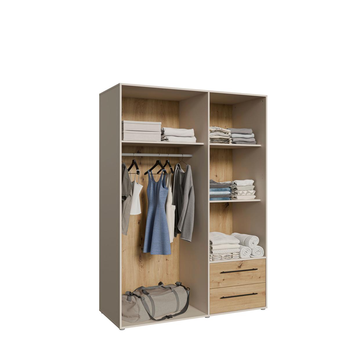 Ormar S Klasičnim Vratima Mokkaris - boje hrasta/boje pijeska, Konvencionalno, drvni materijal/plastika (144,4/200,1/58,8cm)