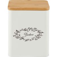 Box mit Deckel Lore in Weiß ca. 2,6l - Naturfarben/Weiß, ROMANTIK / LANDHAUS, Holz/Metall (14/14/16cm) - Zandiara