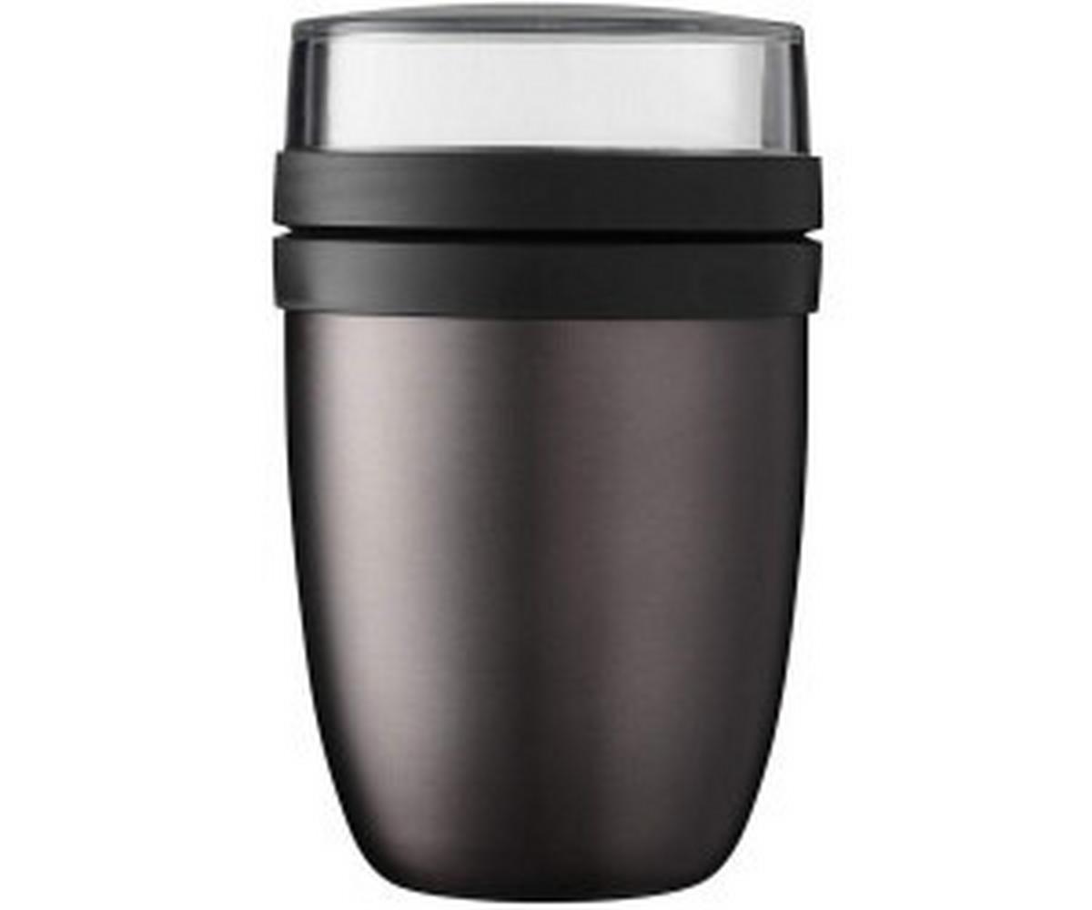 POJEMNIK TERMICZNY 107647040300 - kolor tytanowy, Basics, tworzywo sztuczne/metal (500ml) - Mepal