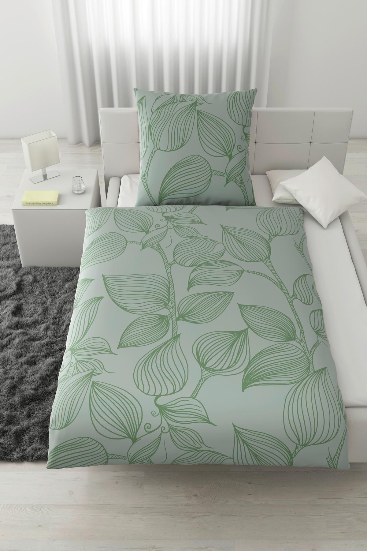 Bettwäsche Green House Grün 135x200cm - Grün, Textil (135/200cm) - Modern Living