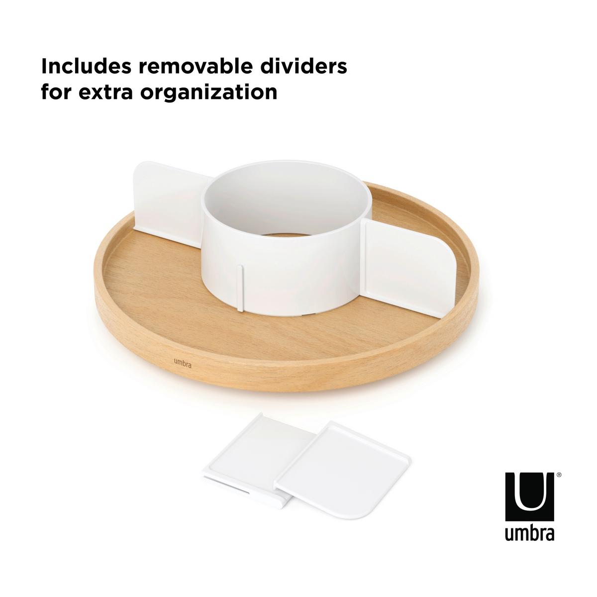 Menage-Set Bellwood Lezy Weiß/Naturfarben - Naturfarben/Weiß, Design, Holz/Kunststoff (30,5/8,9/30,5cm) - Umbra
