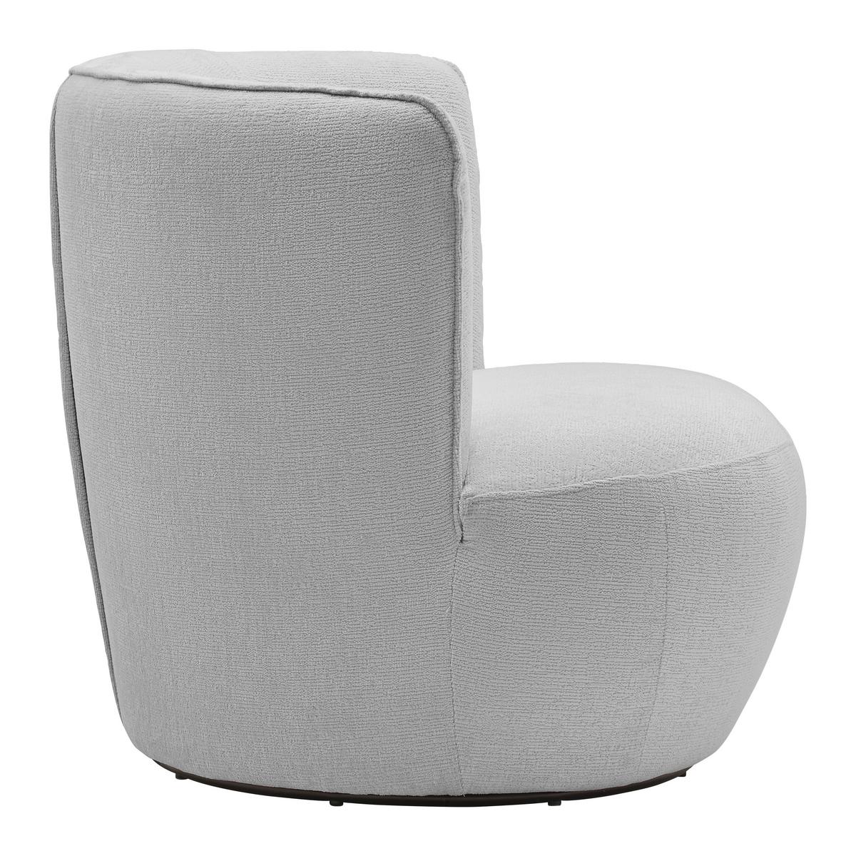 Sessel Jasima Hellgrau drehbar - Hellgrau/Schwarz, MODERN, Textil/Metall (77/81/85cm) - Premium Living