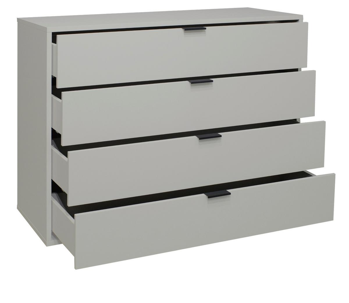 Kommode in Grau - Anthrazit/Grau, MODERN (119/87/45cm) - Premium Living