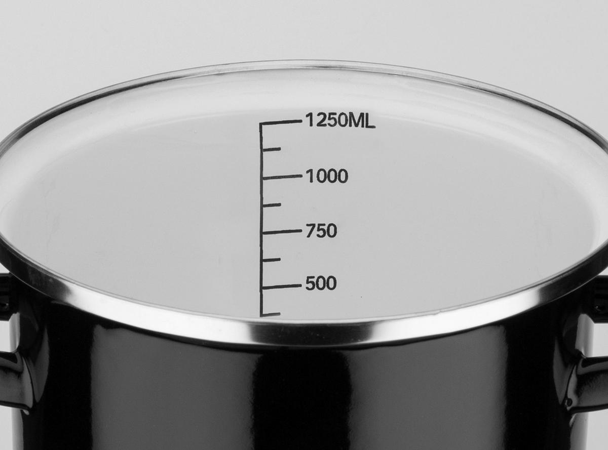 Set Posod Black&white, 4-Delni - črna, Basics, kovina - GSW