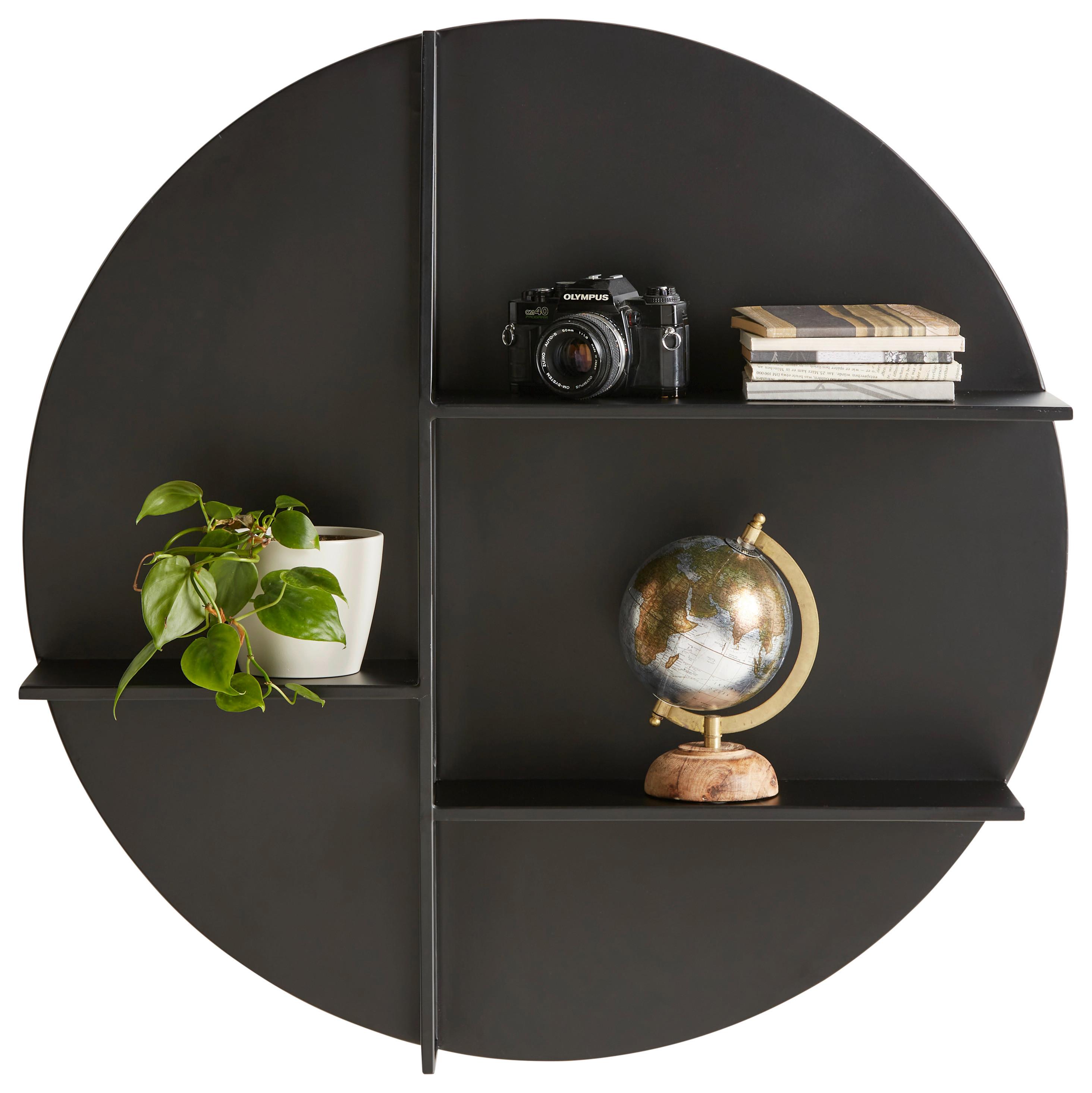 Stenski Regal Felix Trend- - črna, Moderno, kovina (78/17/78cm) - Premium Living