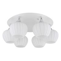 DECKENLEUCHTE 15548-6DW - Chromfarben/Opal, Konventionell, Glas/Metall (65/25,5cm) - Globo