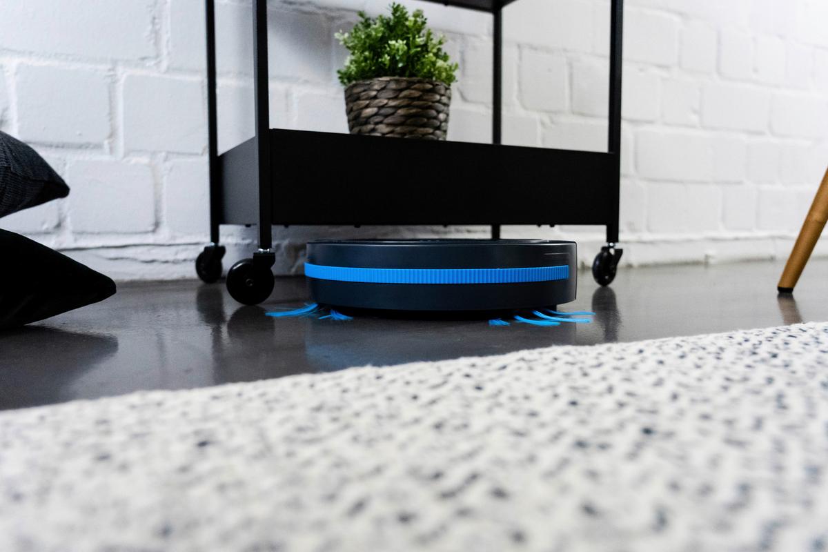 ROBOT ODKURZAJĄCY HOOGO RO 201 - niebieski/ciemnoszary, Konventionell, tworzywo sztuczne (28,5/7cm)