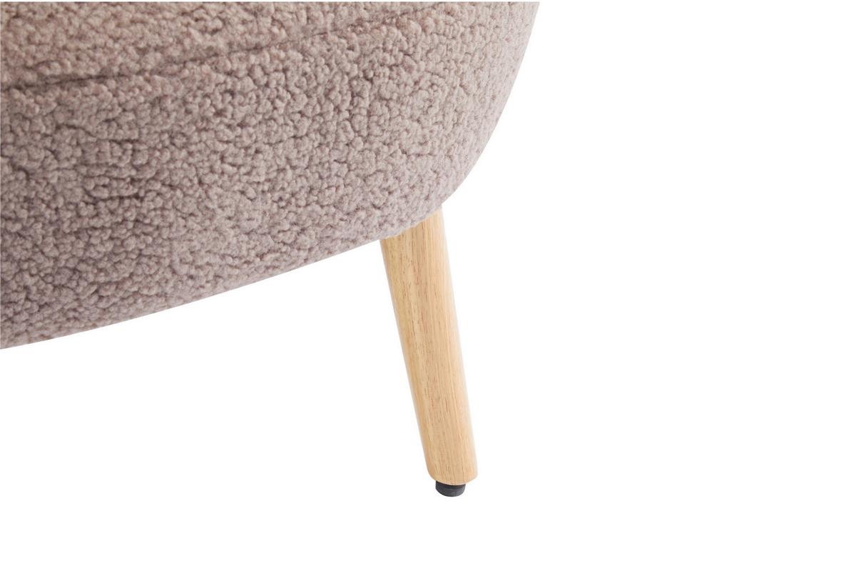 FOTEL KRANJ - écru/taupe, Design, drewno/tkanina (72/71/74cm) - MID.YOU
