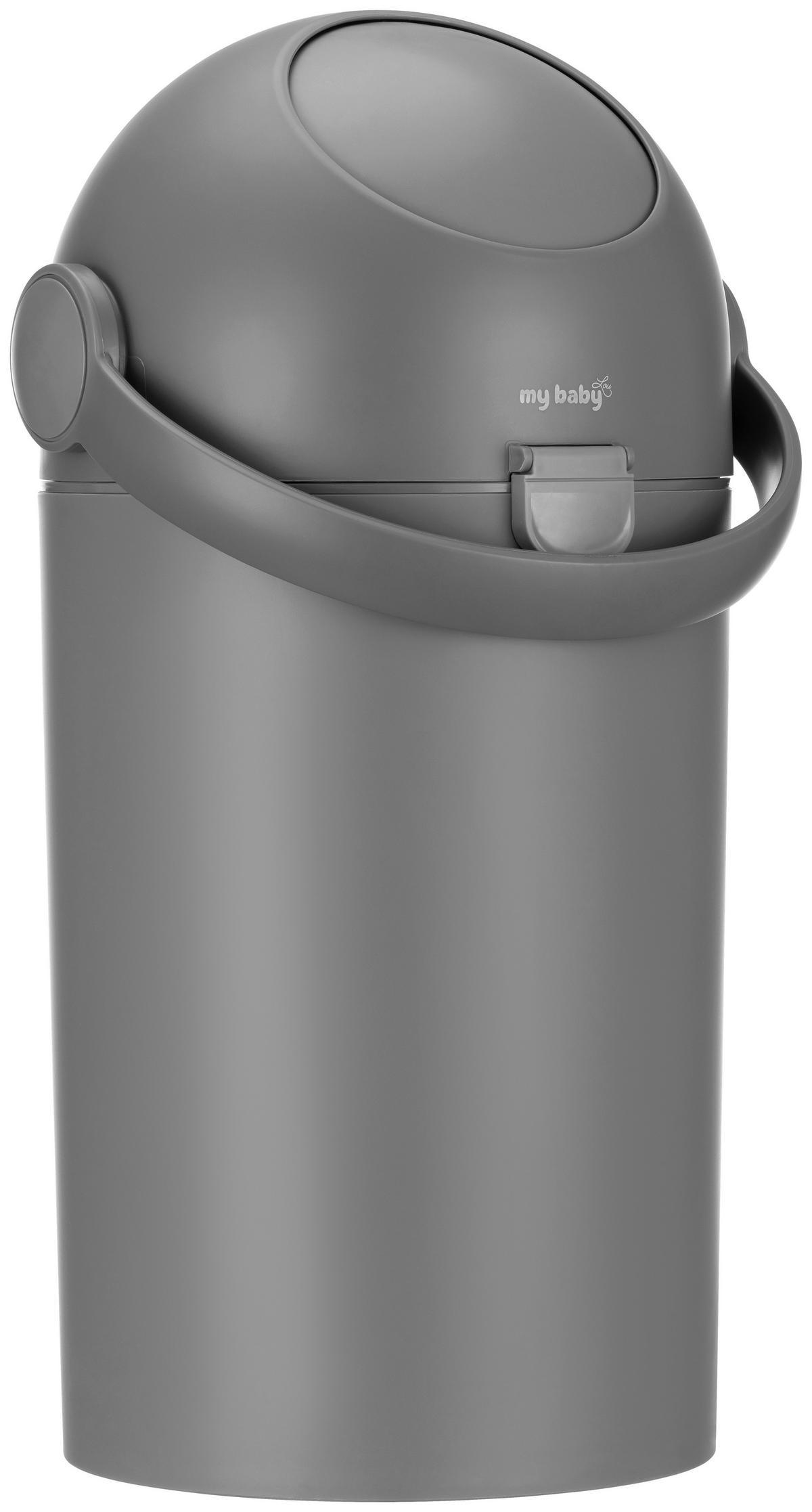 KOSZ NA PIELUCHY SCONCS - ciemnoszary, Basics, tworzywo sztuczne (26/55cm) - My Baby Lou