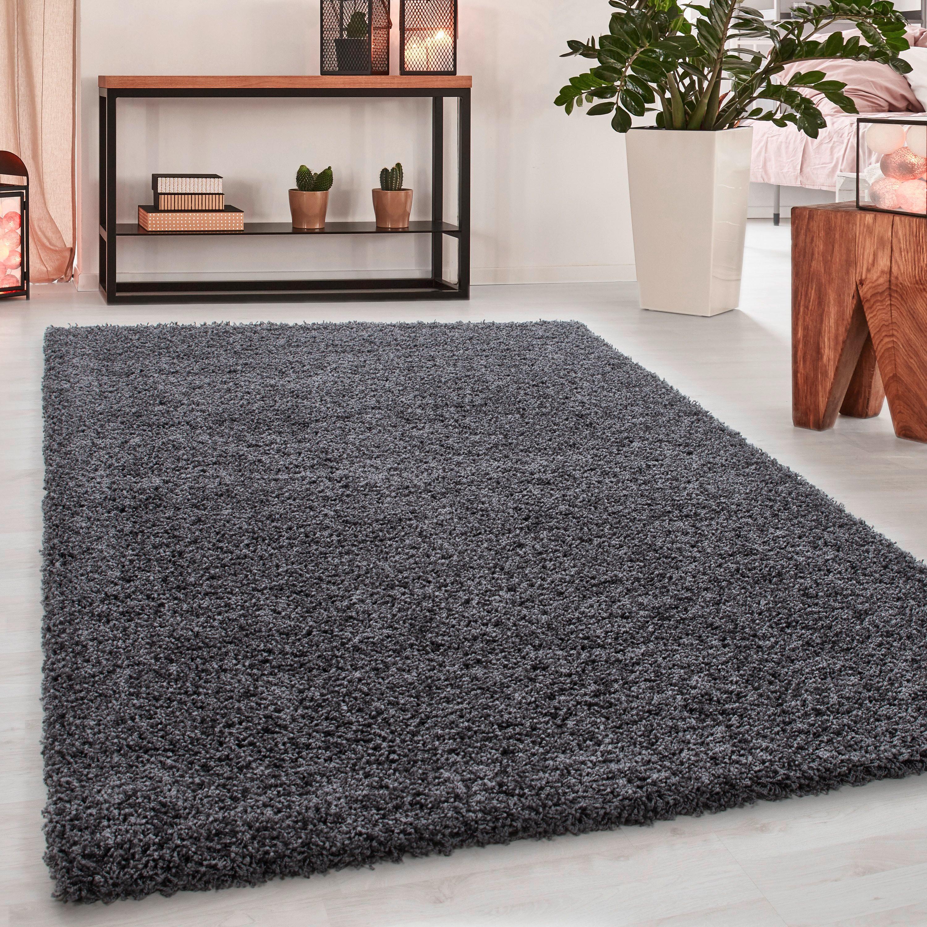 Hochflorteppich Dream Grau ca. 80x150cm - Grau, KONVENTIONELL, Textil (80/150cm) - Novel