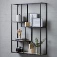 Wandregal in Schwarz - Schwarz, LIFESTYLE, Holzwerkstoff/Metall (60/78/15cm) - Modern Living Wandregal in Schwarz - Schwarz, LIFESTYLE, Holzwerkstoff/Metall (60/78/15cm) - Modern Living