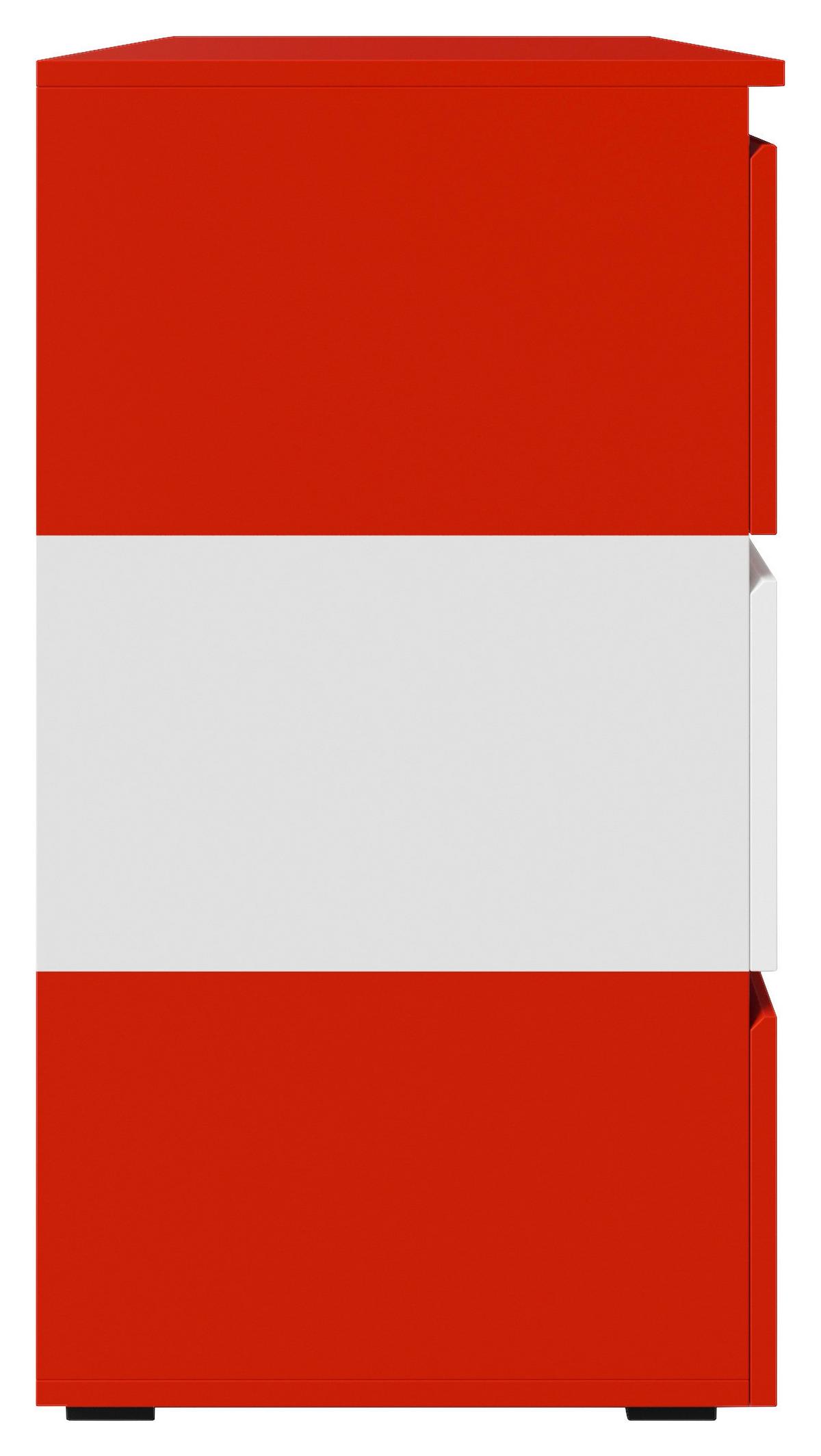 Kommode Minecraft ca. 80x76x41 cm Rot - Rot, MODERN, Holzwerkstoff (80/76/41cm) - Minecraft