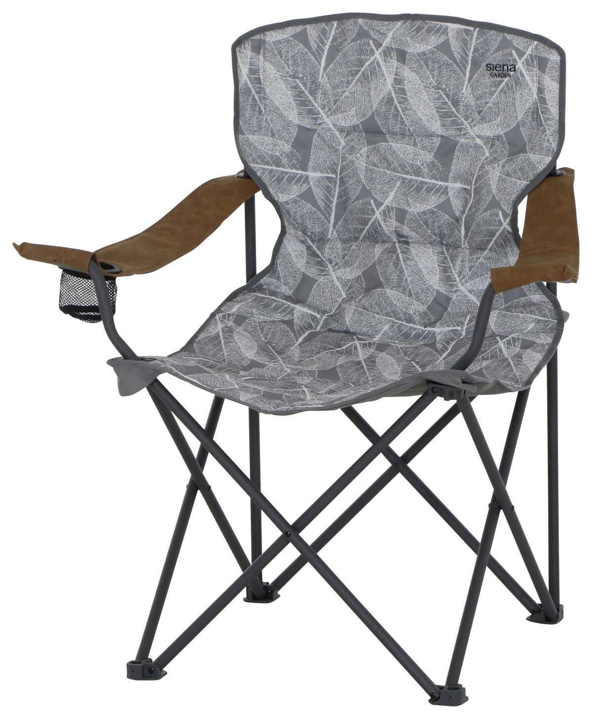 Campingsessel Faltbar M51747 mit Tragetasche - Anthrazit/Grau, KONVENTIONELL, Textil/Metall (90/96/61cm) - Siena Garden
