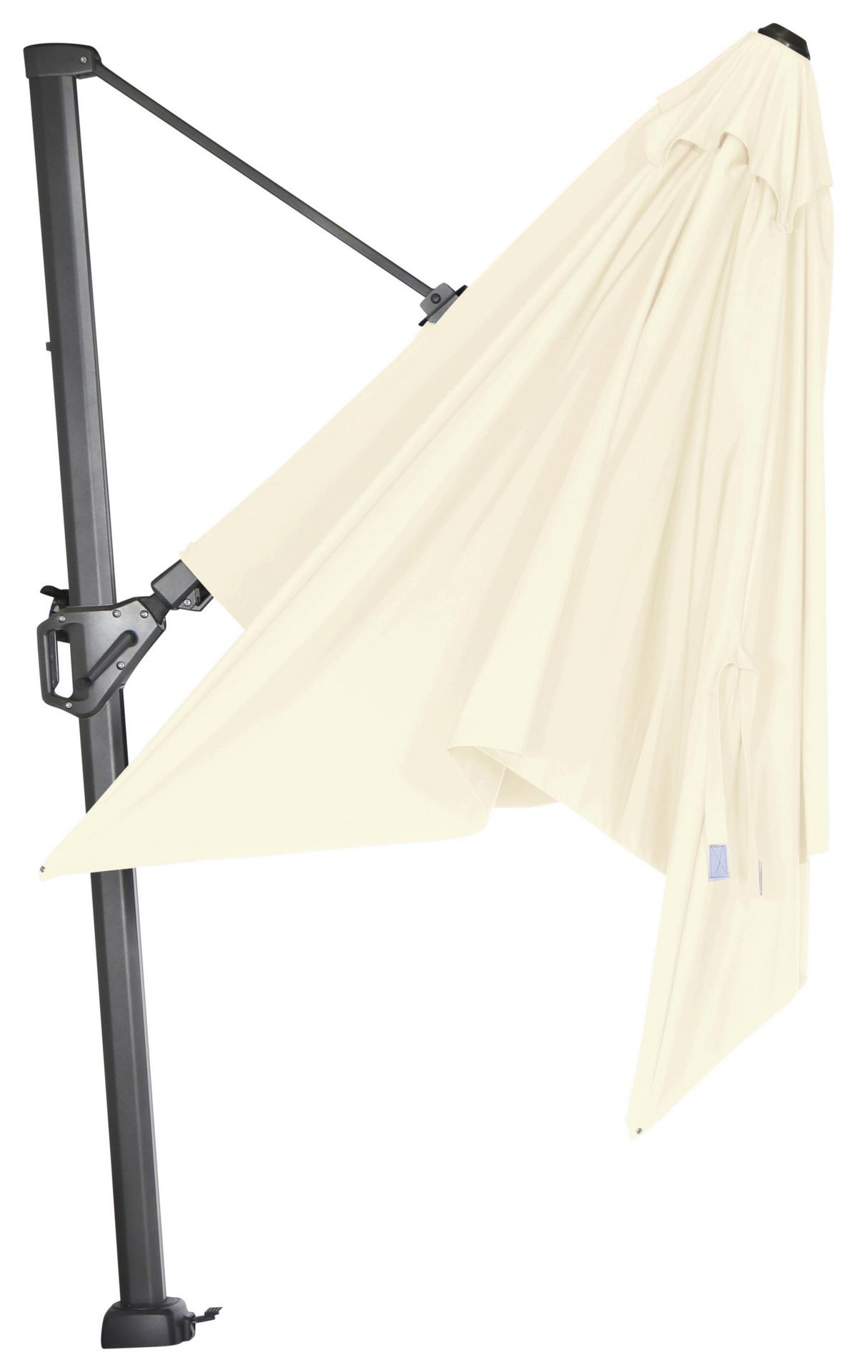 Ampelschirm Sunset N+ B: 300 H: 255 cm Anthrazit/Creme - Anthrazit/Creme, KONVENTIONELL, Textil/Metall (300/300cm) - Siena Garden