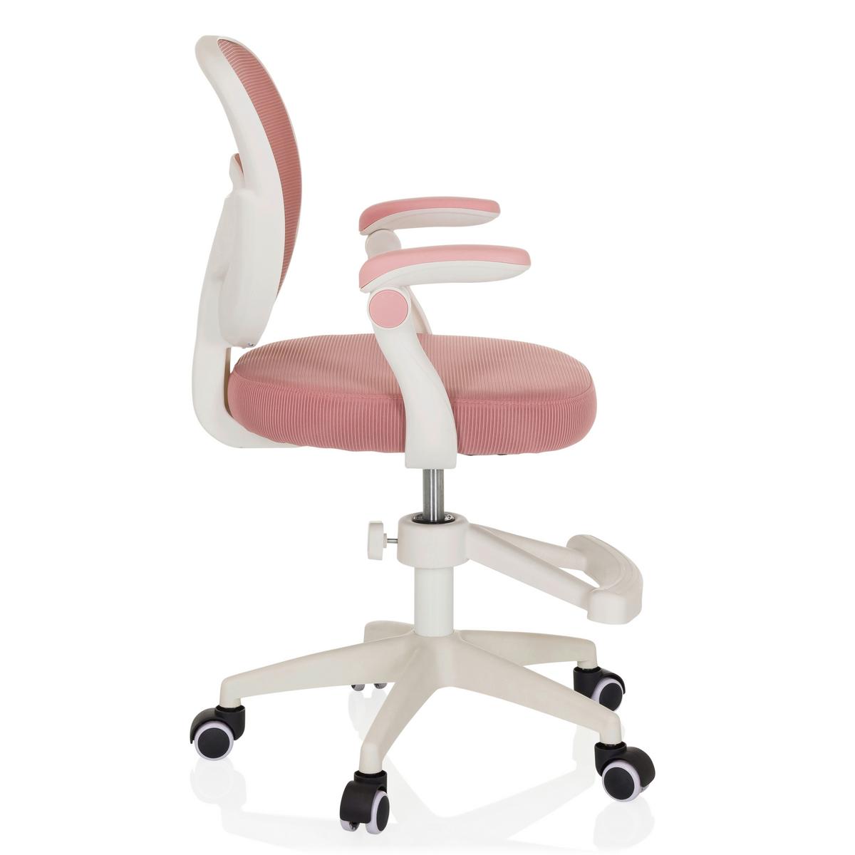 Mladinski Vrtljivi Stol Kiddy Smart, Roza - roza/bela, Moderno, umetna masa/tekstil (61/84-97/55cm) - MID.YOU