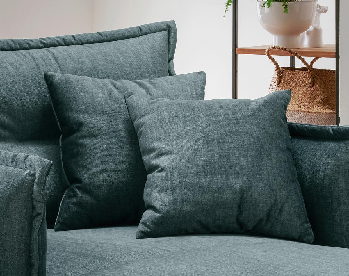 Relaxsessel Lava Hellblau Velours - Schwarz/Hellblau, MODERN, Textil/Metall (111/101/167cm) - Livetastic