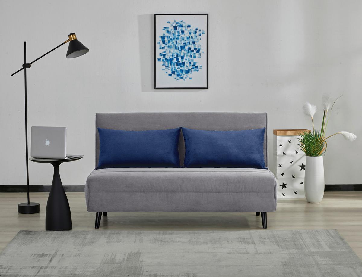 Fotoliu extensibil SVEN - albastru/gri, Modern (141/81/90cm) - Modern Living