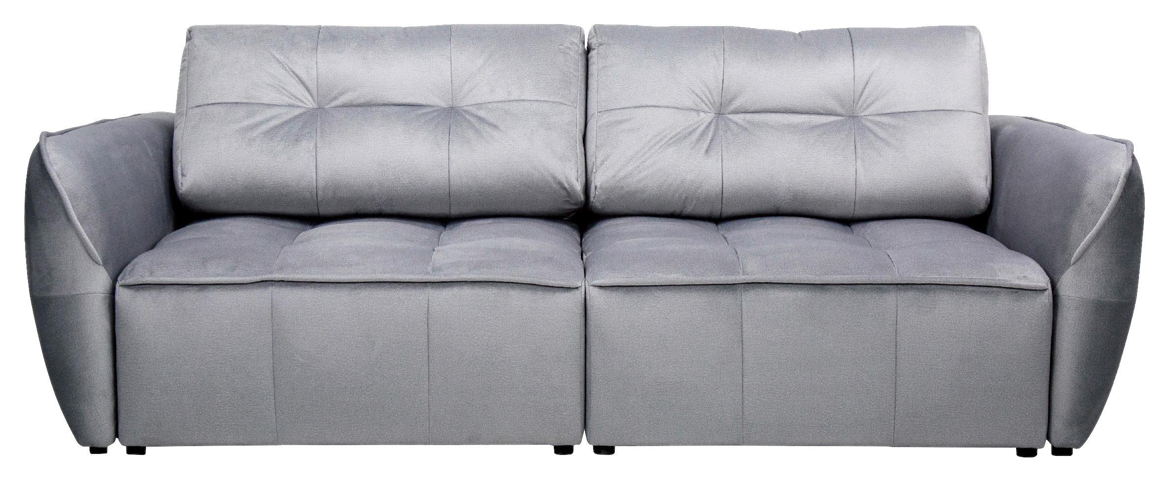Schlafsofa in Grau - Schwarz/Grau, MODERN, Holz/Holzwerkstoff (243/94/125cm) - Premium Living
