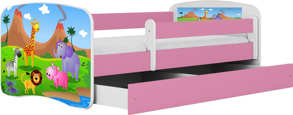 Otroška Postelja Babydreams, Bela, Roza, 80x160cm - Moderno (80/160cm) - MID.YOU