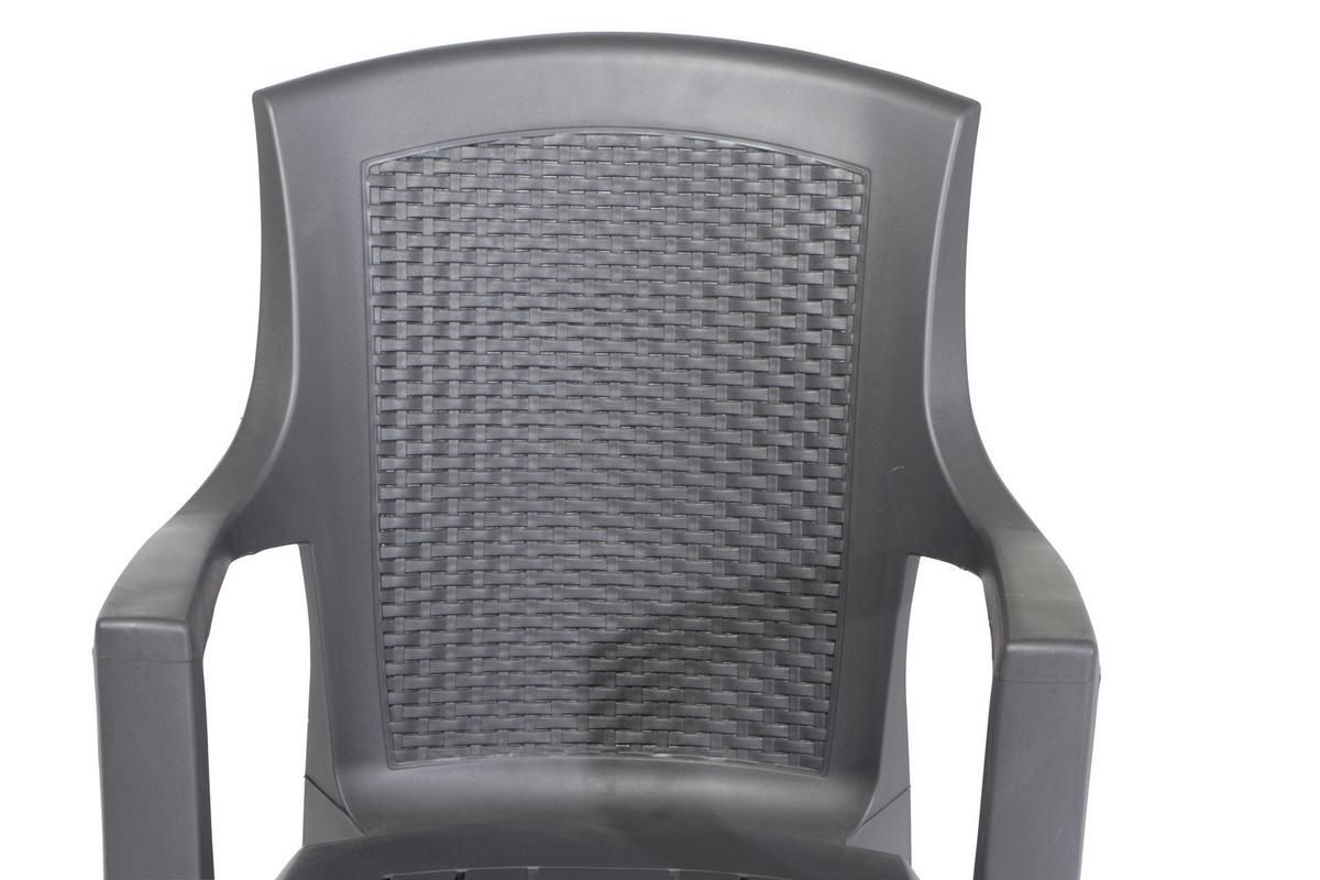 Stapelsesses-Set 4er-Set Anthrazit - Anthrazit, KONVENTIONELL, Kunststoff (55/91/46cm) - Siena Garden