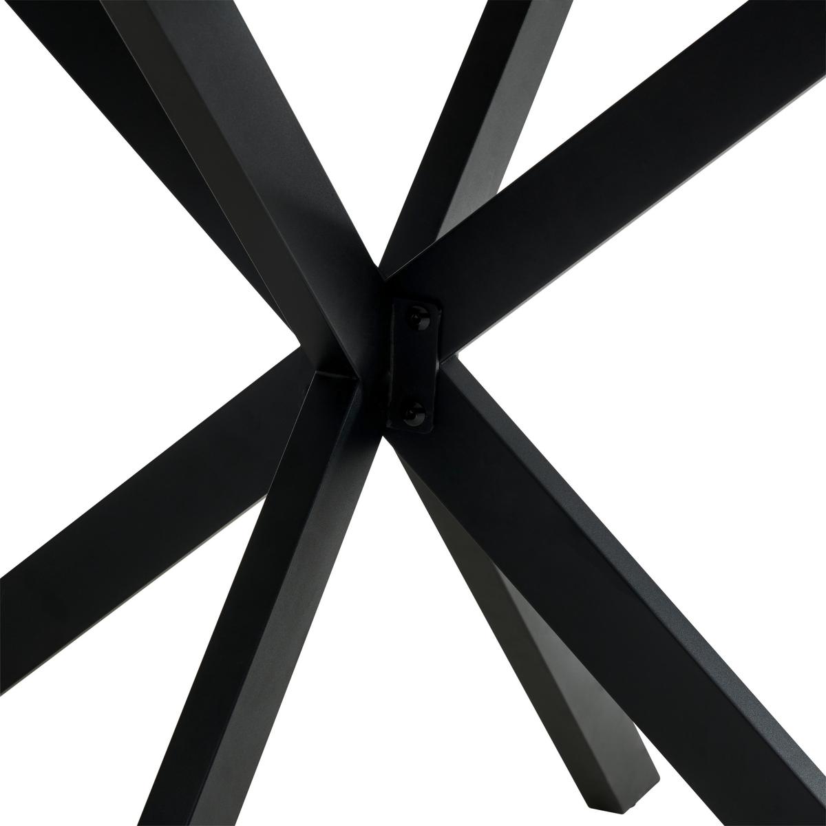 STÓŁ DO JADALNI MONTE - czarny/biały, Modern, materiał drewnopochodny/metal (120/120/75cm) - MID.YOU