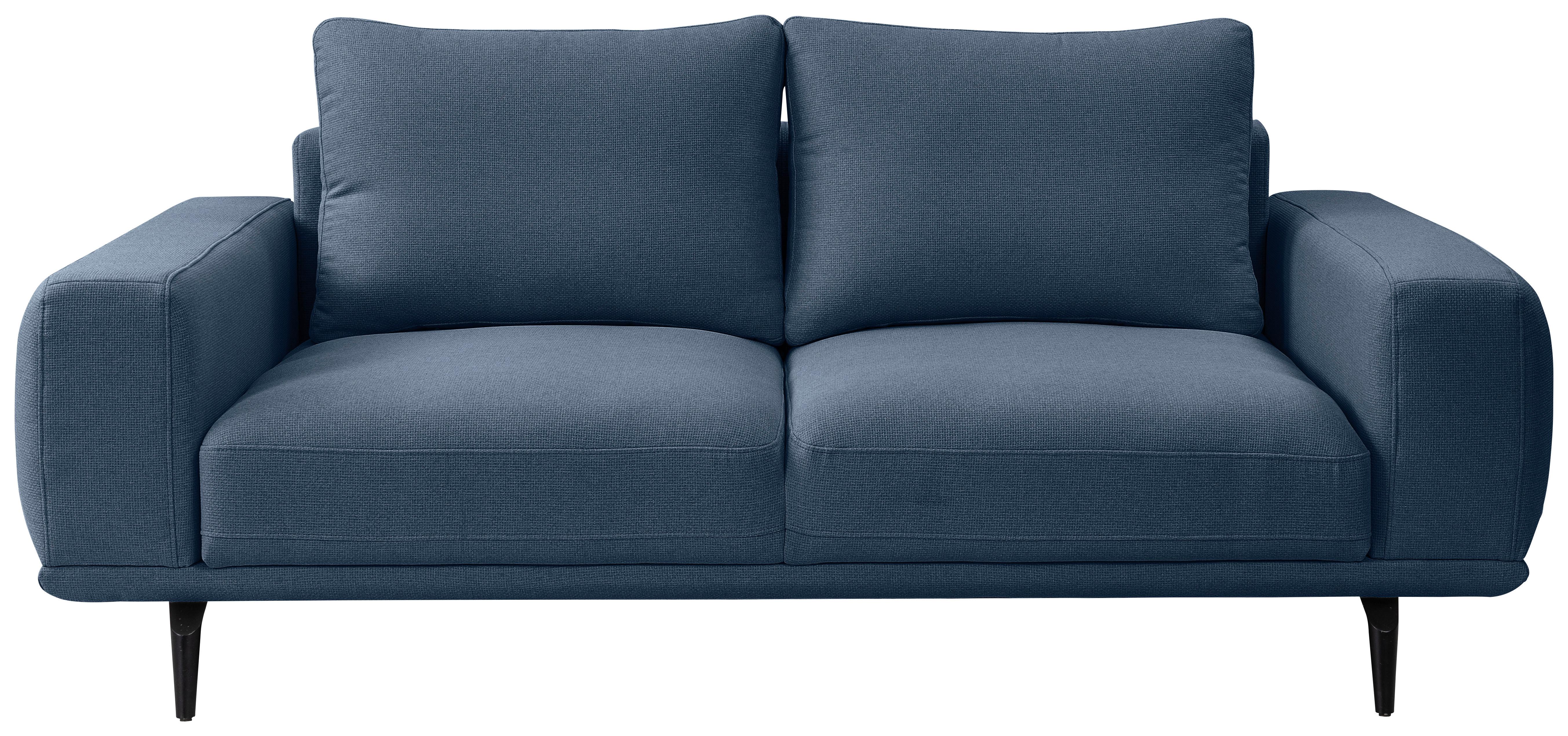 Canapea cu 2 locuri SELENE - albastru închis, Modern, textil (202/89/115cm) - MID.YOU