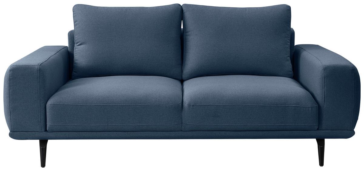 Canapea cu 2 locuri SELENE - albastru închis, Modern, textil (202/89/115cm) - MID.YOU