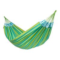 Hängematte Kingsize Hammock Outdoor Gelb/Grün/Türkis - Türkis/Gelb, KONVENTIONELL, Textil (180/400cm) - La Siesta