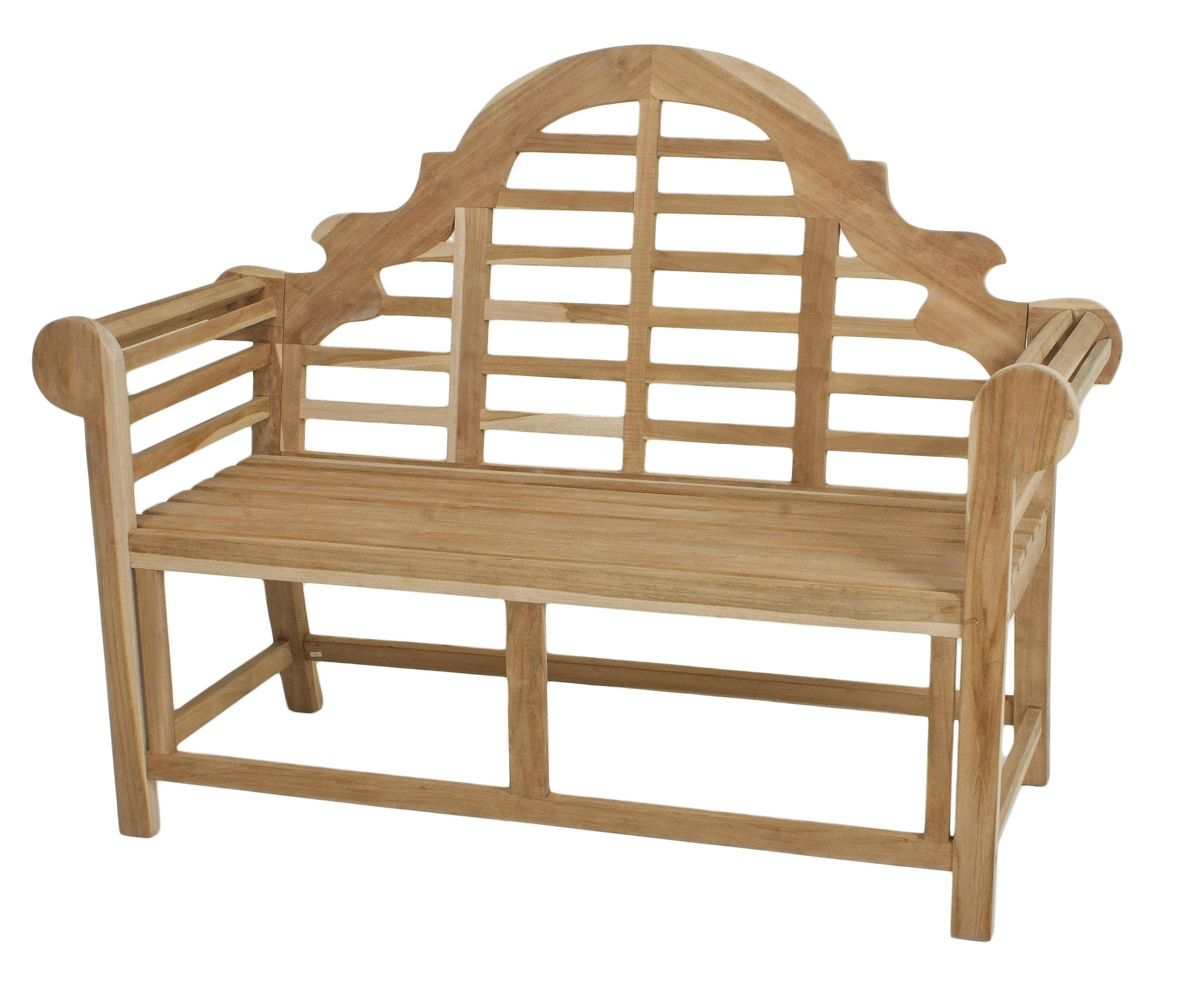 Gartenbank Echtholz Teak 2-Sitzer Picadilli - Naturfarben, Basics, Holz (135/104/60cm) - Gardenson