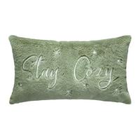 Fellkissen Stay Cozy Salbeigrün ca. 30x50cm - Salbeigrün, KONVENTIONELL, Textil (30/50cm) - Modern Living