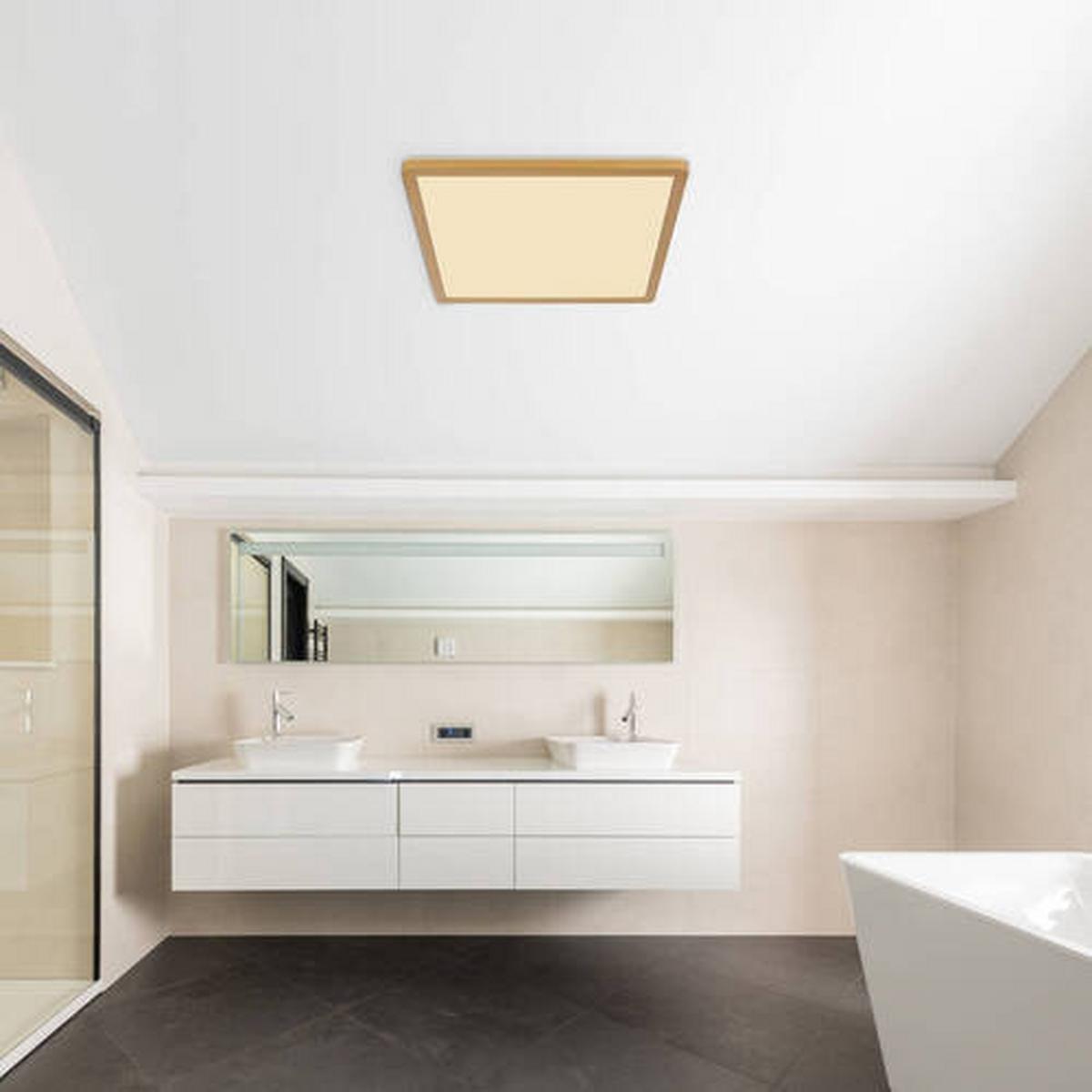 LED-Deckenleuchte Sapana Opal/Weiß max. 24 Watt - Messingfarben/Opal, KONVENTIONELL, Kunststoff (42/42/25cm) - Globo