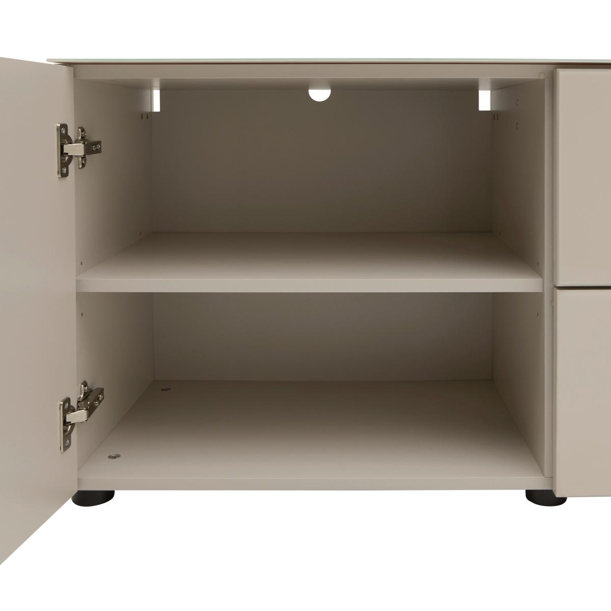 TV-Element Siena Kaschmir - Chromfarben/Kaschmir, MODERN, Glas/Holzwerkstoff (226/55/40cm) - Premium Living