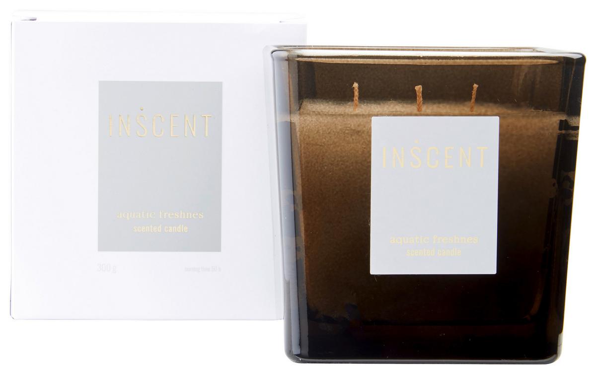 DUFTKERZE AQUATIC FRESHNESS - Klar/Weiß, Design, Glas (10/10/10cm) - Inscent