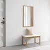 WANDSPIEGEL ARKO STRIPES II -EXKLUSIV/SB- - Eichefarben, MODERN, Glas/Kunststoff (100/56/1,63cm) - Mömax