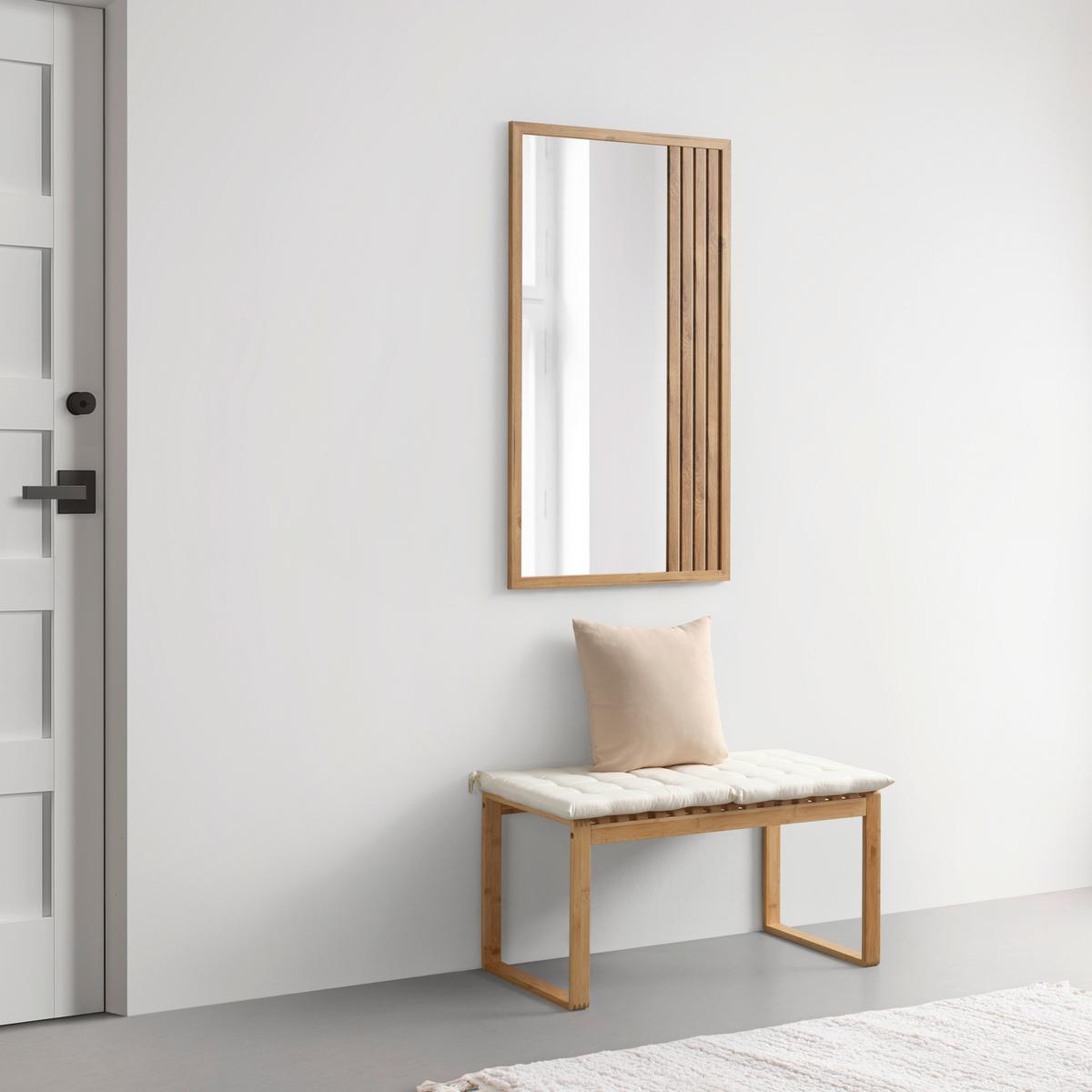 Stensko Ogledalo Arko Stripes Ii - barve hrasta, Moderno, umetna masa/steklo (100/56/1,63cm) - Mömax