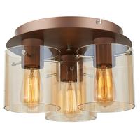 Deckenleuchte Beth Bernsteinfarben max. 60 Watt - Bernsteinfarben, Design, Glas/Metall (35/21,5cm) - Brilliant