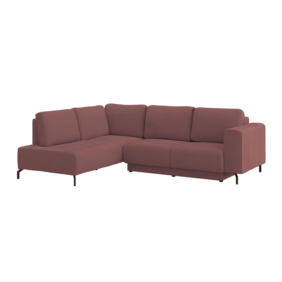 Kutna Garnitura Veni - prljavo ružičasta/crna, Moderno, tekstil (210/272cm) - Modern Living