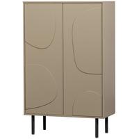 Kommode Cadiz Schlammfarben B: 85cm - Schlammfarben/Schwarz, Design, Holz/Metall (85/135/40cm) - Livetastic