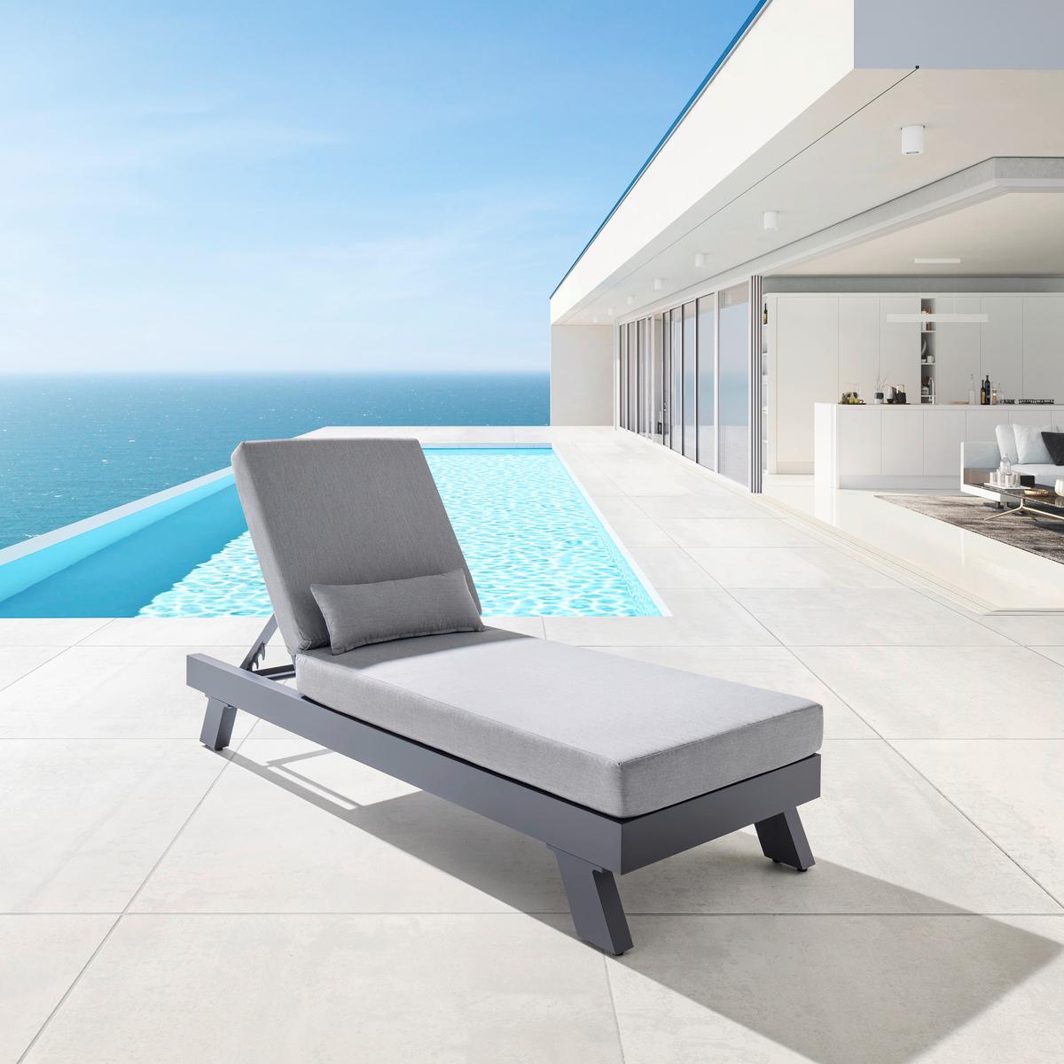 Gartenliege Susa Grau aus Metall/Textil online kaufen mömax
