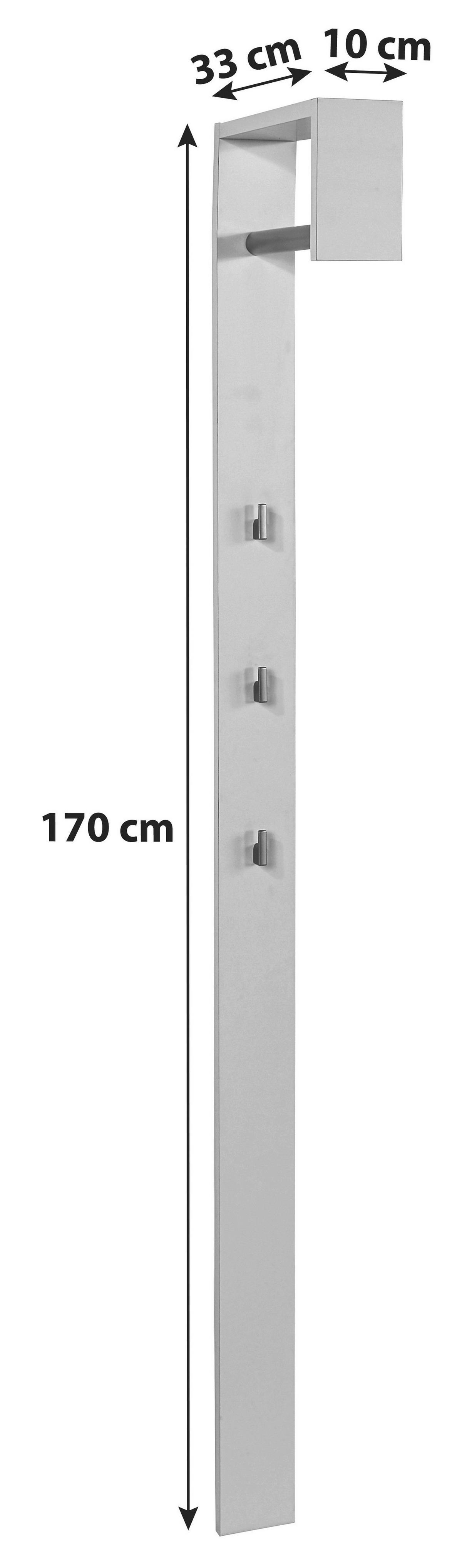 Garderobni Panel Senex - boje hrasta, Moderno, drvo (10/170/33cm) - Modern Living