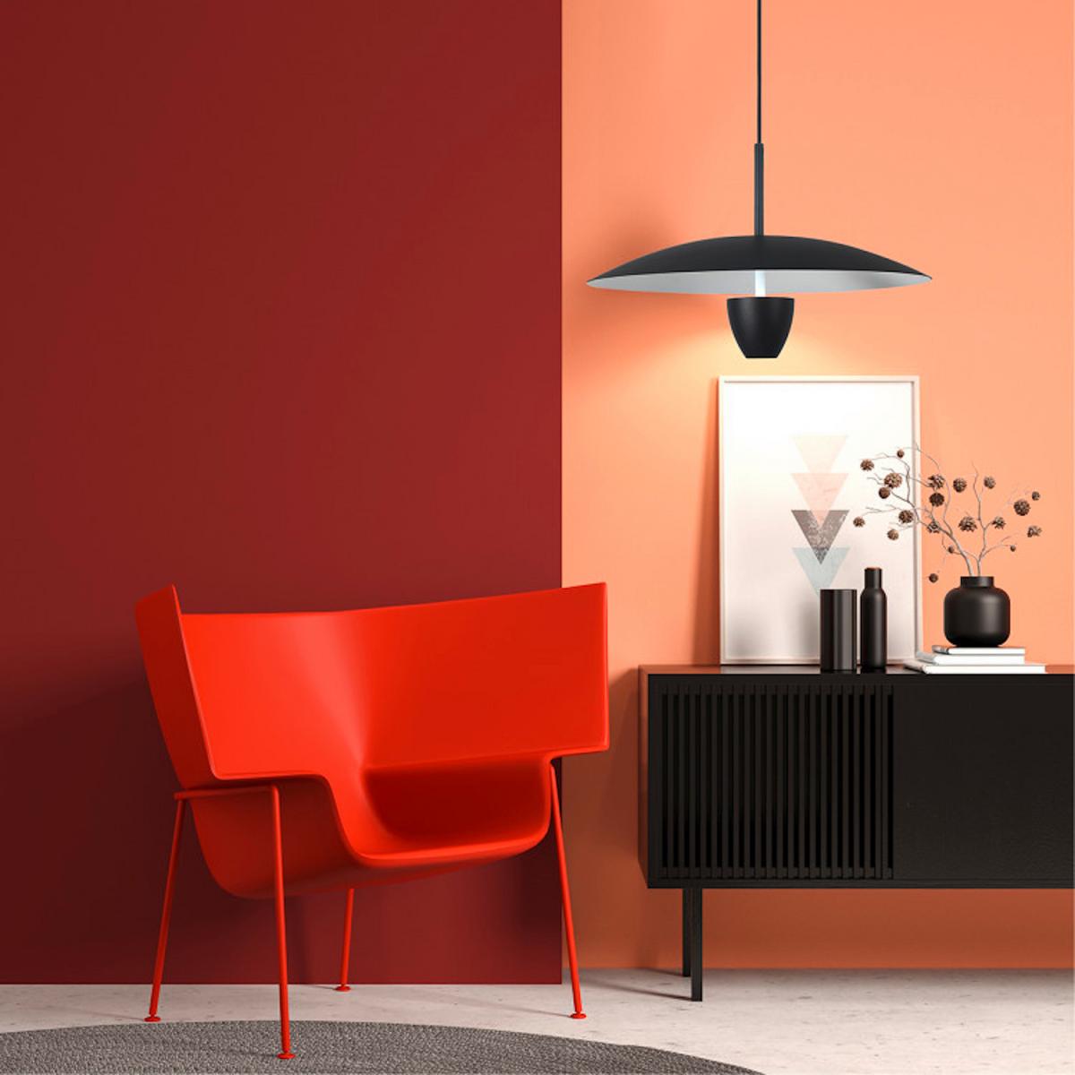 Led-hängeleuchte Lp-0408/1p S Bk S - Schwarz, Design, Metall (30/120cm)