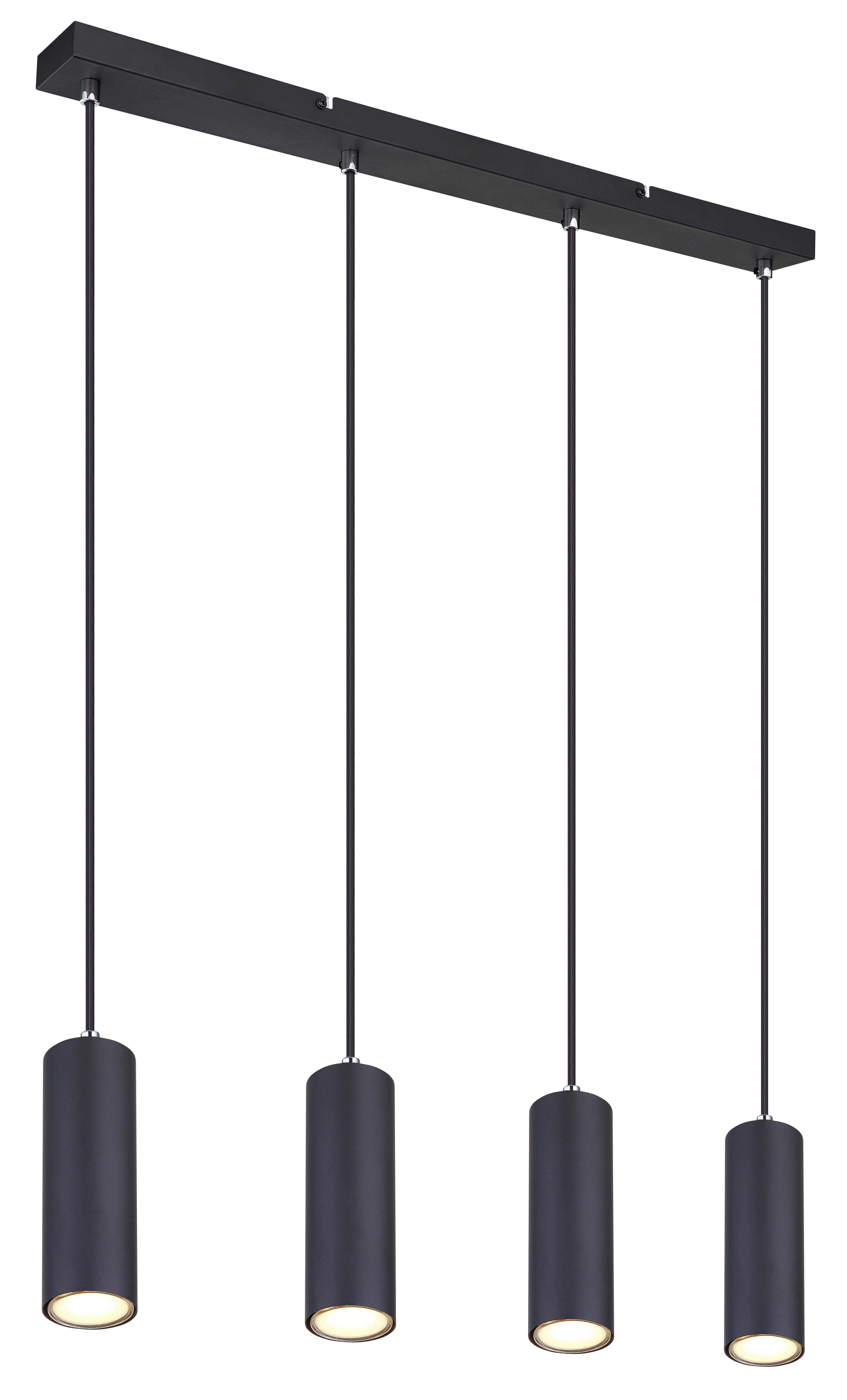 Viseća Svjetiljka Robby - crna, Design, metal (65/6/120cm) - Globo