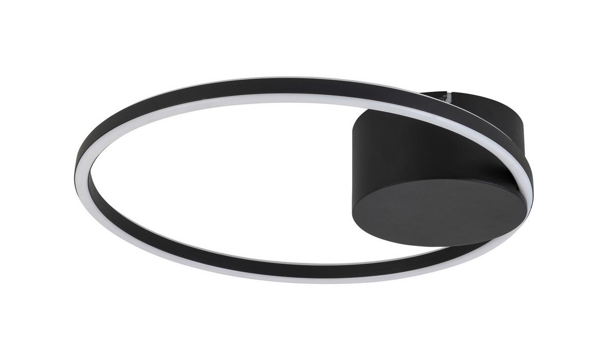 Led Mennyezeti Lámpa Elian - fekete, Modern, műanyag/fém (45/7cm) - Visiona