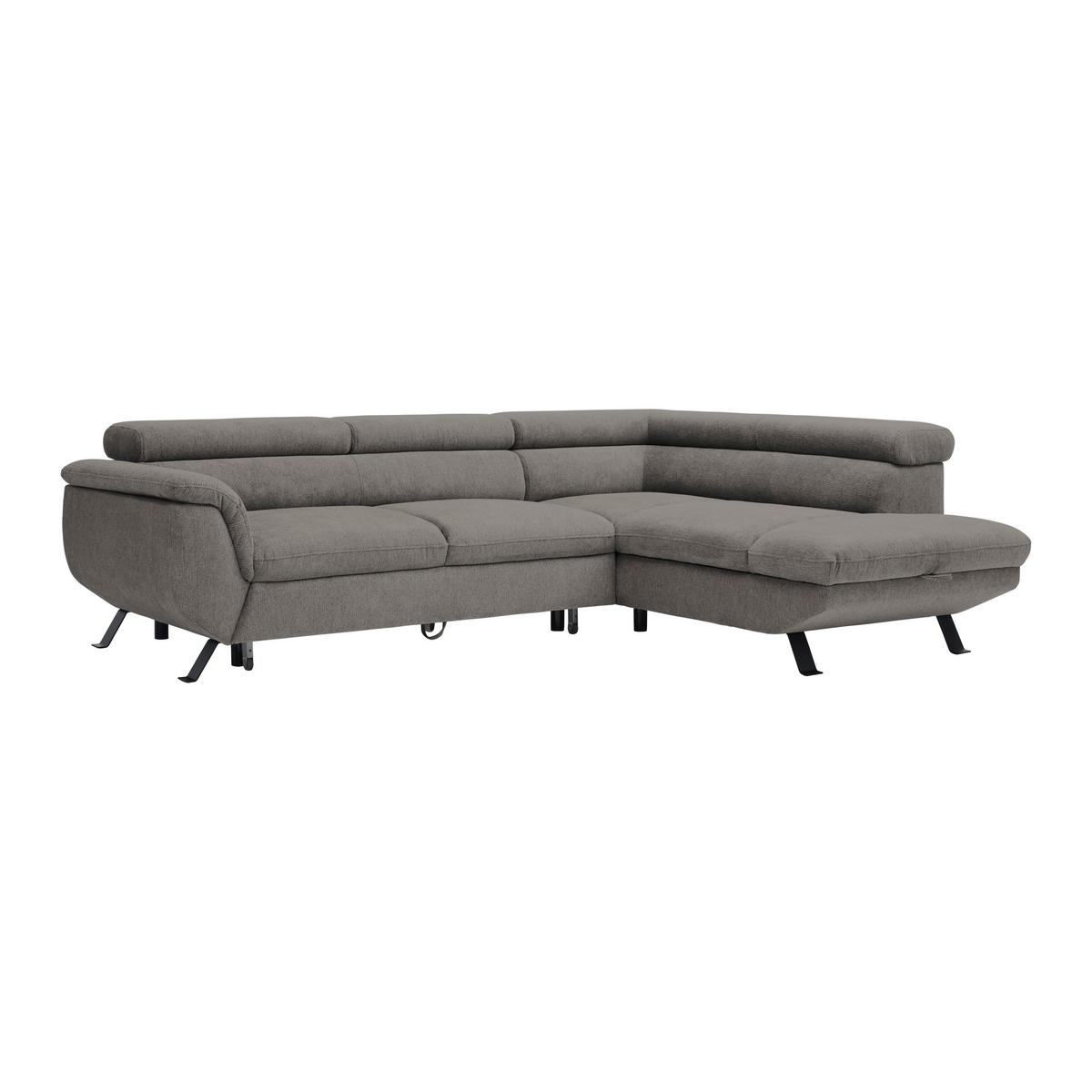 Kutna Garnitura Raven - crna/antracit, Moderno, tekstil/metal (257/198cm) - Modern Living